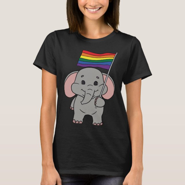 Elephant LGBT T Shirt (Framsida)