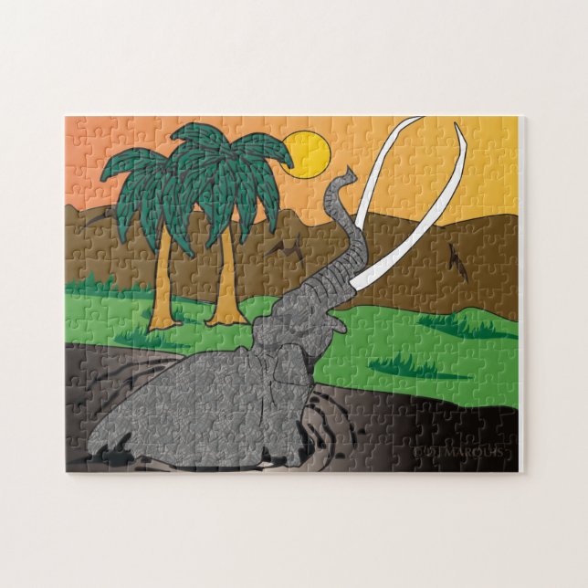 ELEPHANT LIFE PUZZZLE PUSSEL (Horisontell)