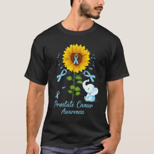 Elephant Light Blue Ribbon Prostate Cancer Awarene T Shirt