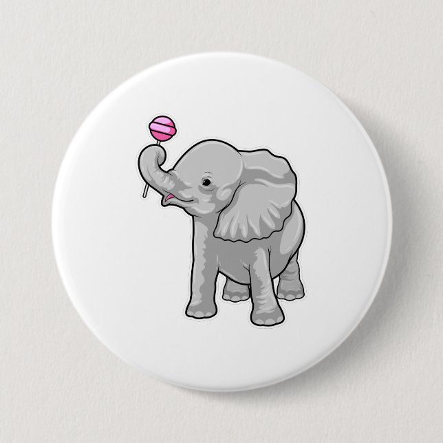 Elephant Lollipop Knapp (Framsida)