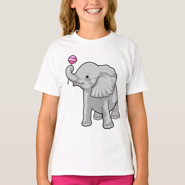 Elephant Lollipop T Shirt (Framsida)