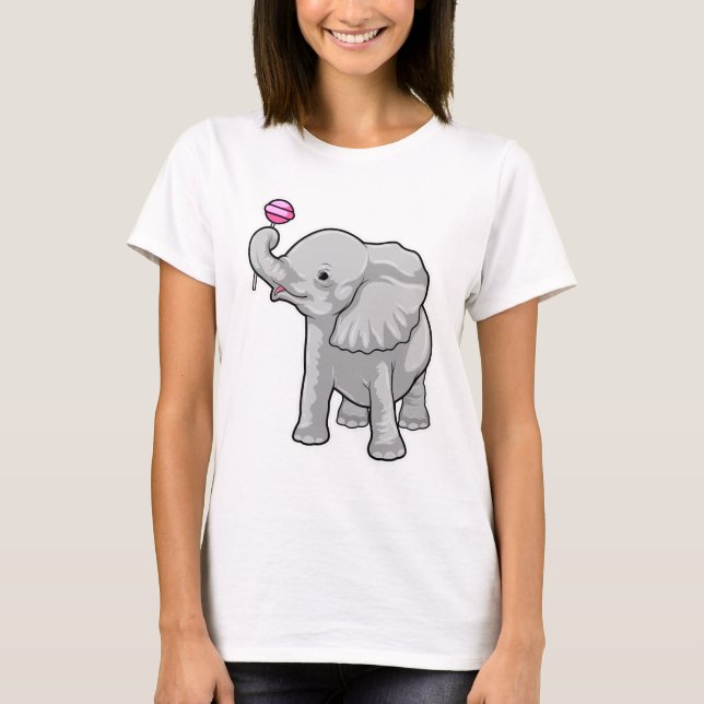 Elephant Lollipop T Shirt (Framsida)