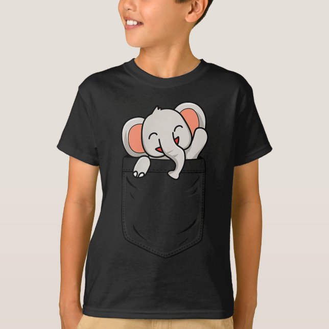 Elephant Lovers Cute Funny Elephant In Cket  T Shirt (Framsida)