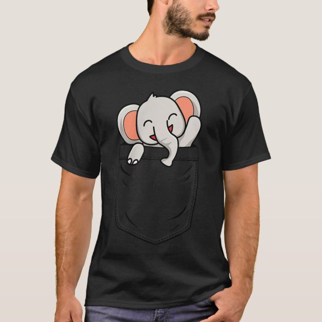Elephant Lovers Cute Funny Elephant In Cket  T Shirt (Framsida)