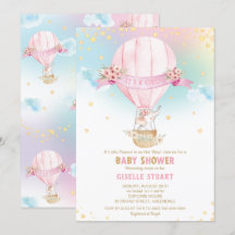 Elephant Luftballong Baby Shower Girl