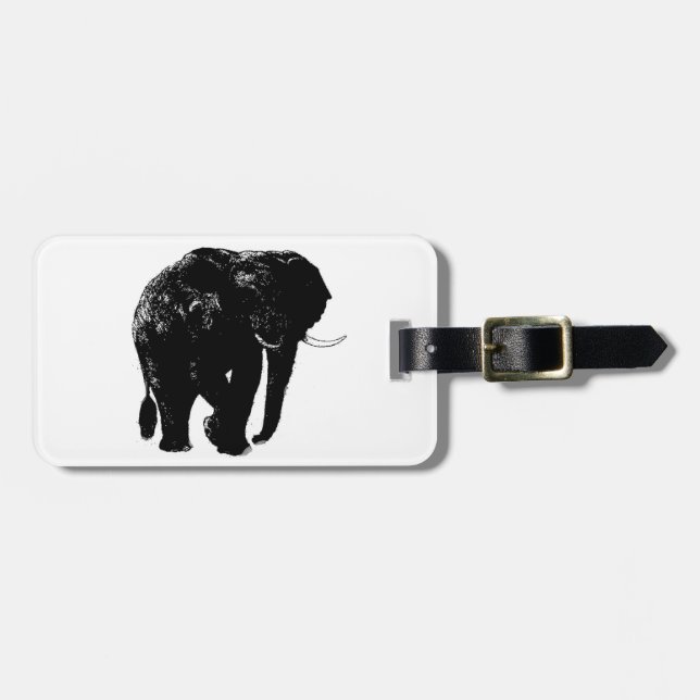 Elephant Luggage Tag Bagagebricka (Horisontell Framsida)