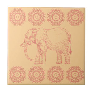 Elephant madala teracotta tones kakelplatta