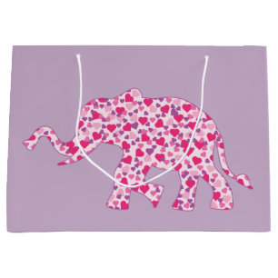 Elephant Made up of Little Rosa Hearts