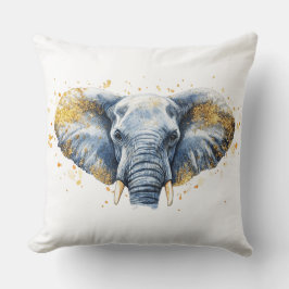 🐘 Éléphant Majestueux avec Paillettes Dorées ✨ Kudde
