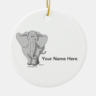 Elephant - Male Julgransprydnad Keramik