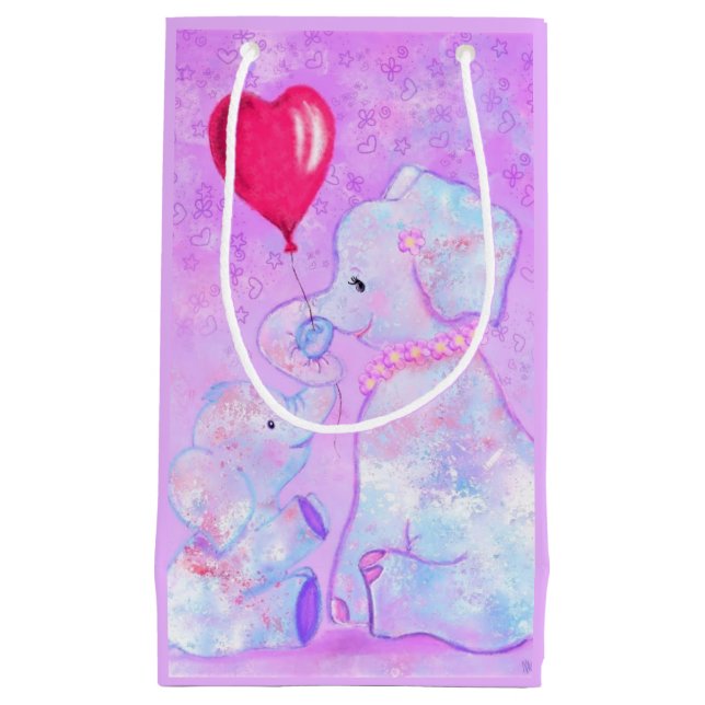 Elephant Mamma och Baby Gift Bag (Framsidan)