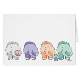 Elephant Mammor Hälsningskort