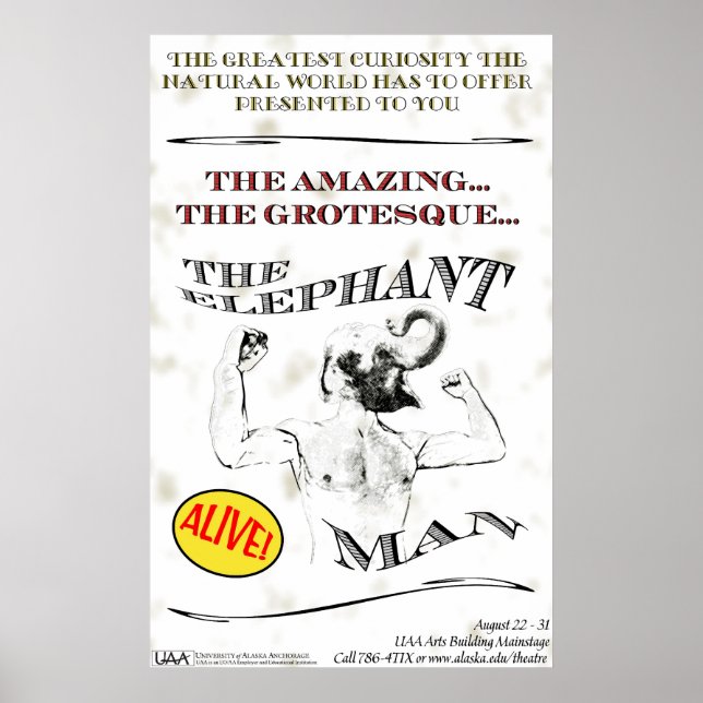 Elephant Man Poster (Framsidan)