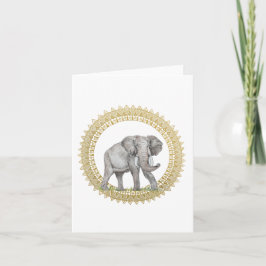 Elephant Mandala-mappat anteckningskort