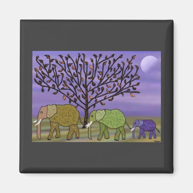 Elephant Måne Magnet (Framsidan)