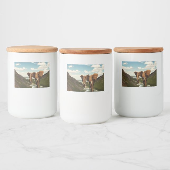 Elephant Mat Etiketter (Flaskor)