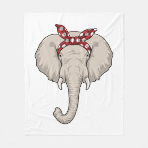 Elephant med Bandana Fleecefilt