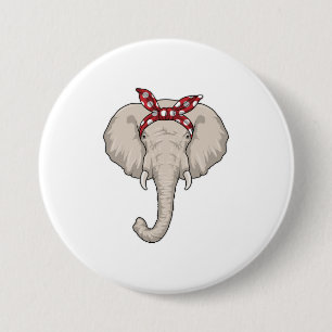 Elephant med Bandana Knapp