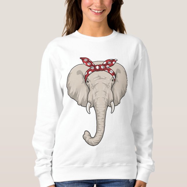 Elephant med Bandana T Shirt (Framsida)
