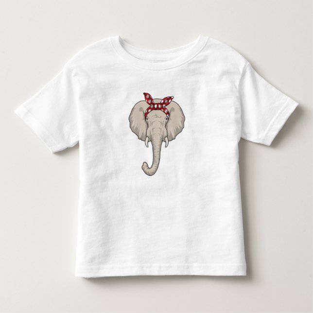 Elephant med Bandana T Shirt (Framsida)
