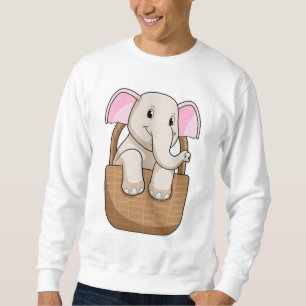 Elephant med Basket Lång Ärmad Tröja