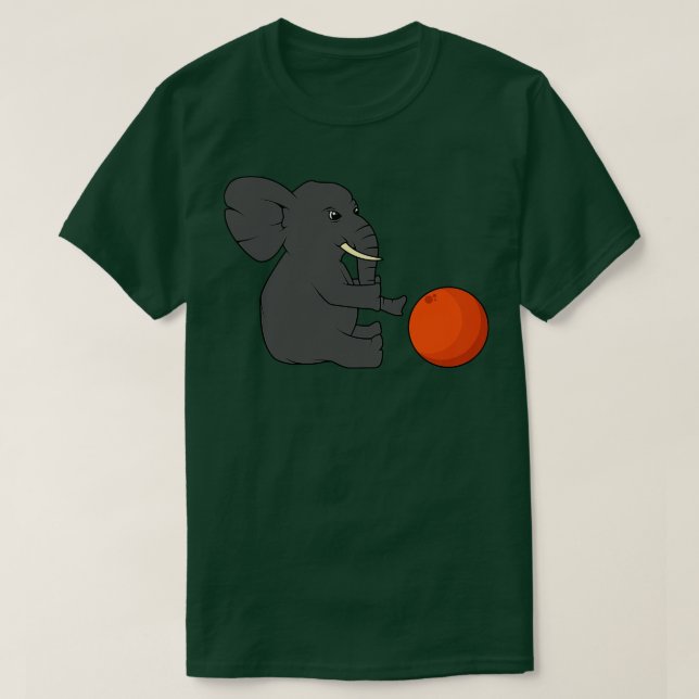 Elephant med Boll T Shirt (Design framsida)