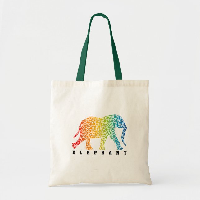 Elephant med Färg Tygkasse (Framsidan)