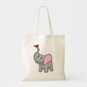 Elephant med Flagga Tygkasse