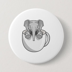 Elephant med Kopp Knapp