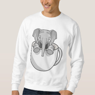 Elephant med Kopp Lång Ärmad Tröja