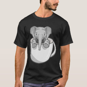 Elephant med Kopp T Shirt