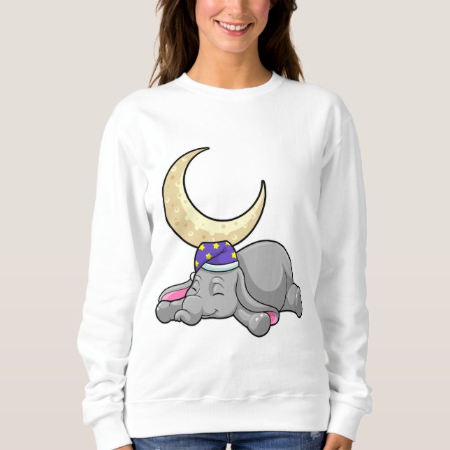 Elephant med Måne T Shirt (Framsida)