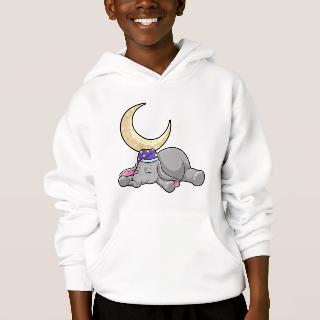 Elephant med Måne T Shirt (Framsida)