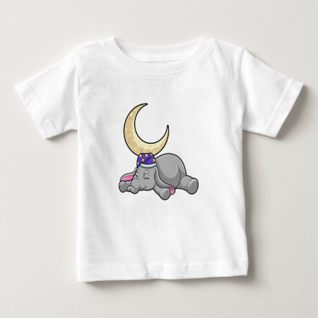 Elephant med Måne T Shirt (Framsida)
