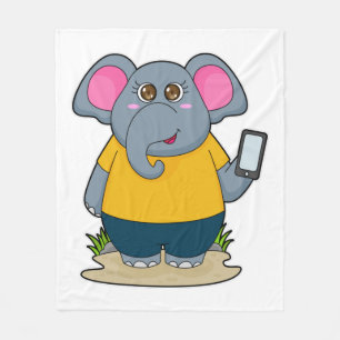 Elephant med Mobile Fleecefilt