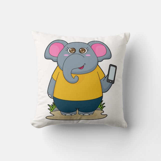 Elephant med Mobile Kudde (Framsida)