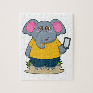 Elephant med Mobile Pussel