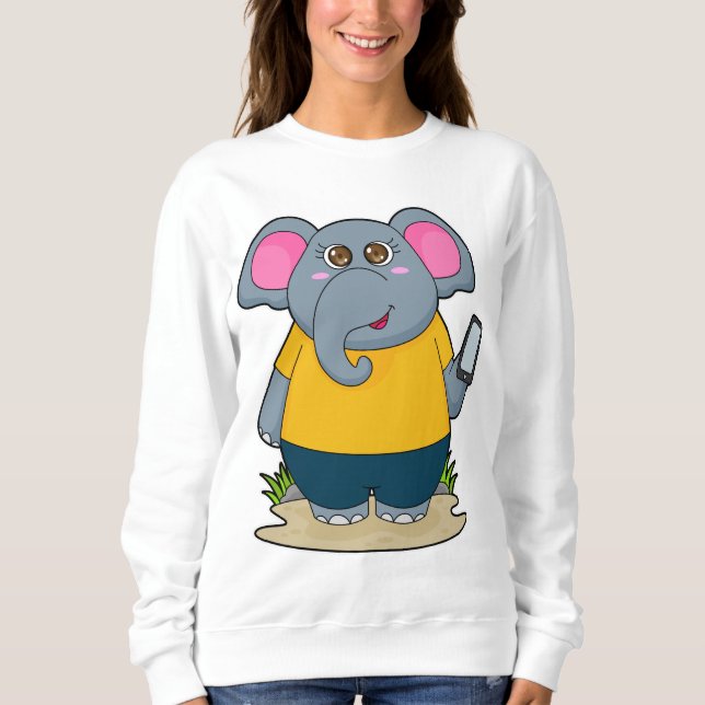 Elephant med Mobile T Shirt (Framsida)