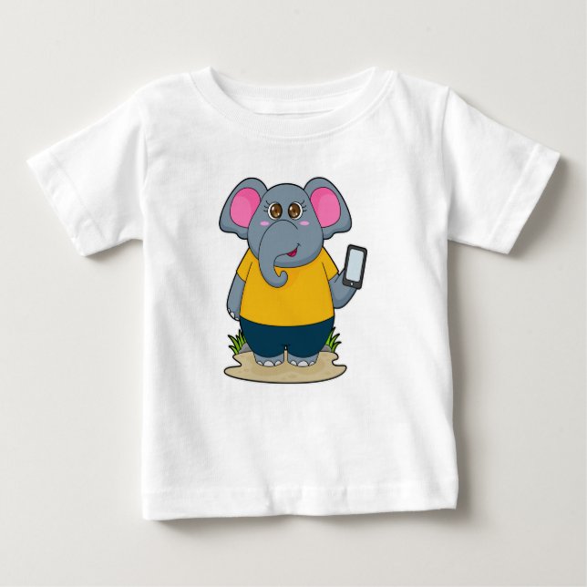 Elephant med Mobile T Shirt (Framsida)