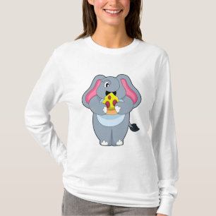 Elephant med Pizza T Shirt