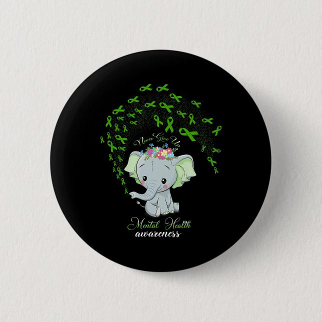 Elephant Mental Health Awareness Gift Warrior Mana Knapp (Framsida)