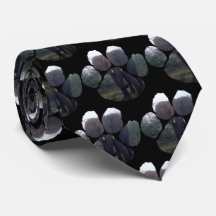 Elephant Mist Footprint Neck Tie Slips