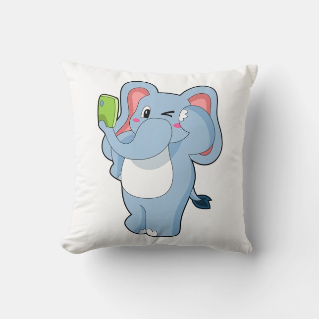 Elephant Mobile Kudde (Framsida)