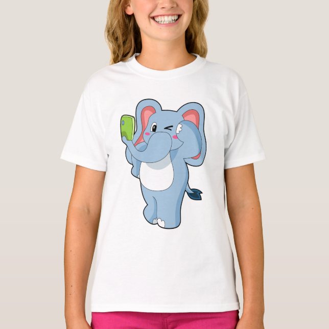 Elephant Mobile T Shirt (Framsida)