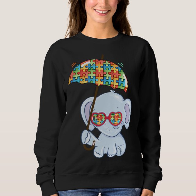 Elephant Mom Autism Child Awareness Choose Kindnes T Shirt (Framsida)