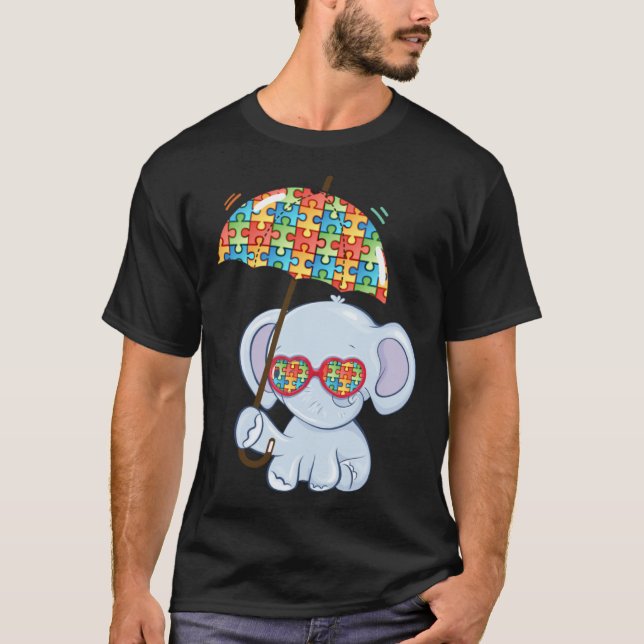 Elephant Mom Autism Child Awareness Choose Kindnes T Shirt (Framsida)