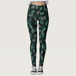 Elephant Mönster Leggings