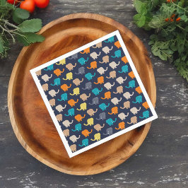 Elephant Mönster Pappersservett