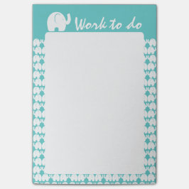 Elephant Mönster Post-it Block