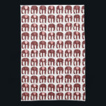Elephant Mönster Rosa Kökshandduk<br><div class="desc">Dansa ditt kök med den här coolan handduken. Gör en underbar uppvärmning,  födelsedag eller bröllop! Du kan anpassa den och även lägga till text. Kolla min butik för mycket mer färg och mönster!</div>